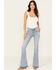 Shyanne Women's Saguaro Mid Rise Stretch Bootcut Jeans , Light Wash, hi-res