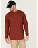 Image #1 - Hawx Men's Logo Graphic Long Sleeve Work T-Shirt, Dark Red, hi-res