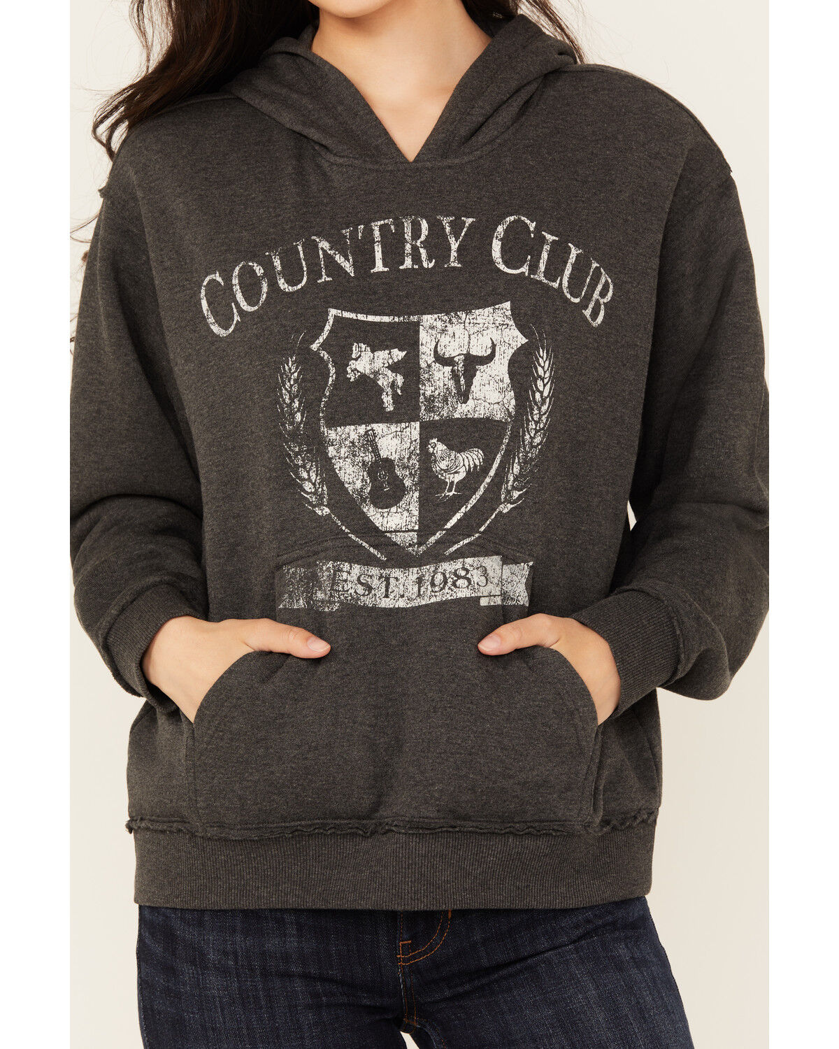 Image #3 - Idyllwind Women's Crest Hoodie, Charcoal, hi-res