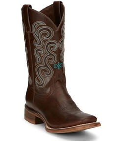 Nocona Women's Paloma Western Boots - Square Toe , Brown, hi-res