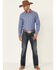 Pendleton Men's Indigo Chambray Allover Dobby Print Long Sleeve Button Down Western Shirt , Indigo, hi-res