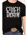 Image #3 - Cinch Men's Denim Logo Short Sleeve Graphic T-Shirt, , hi-res