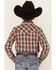 Image #4 - Cody James Boys' Ricardo Plaid Print Long Sleeve Snap Western Shirt, Tan, hi-res