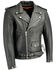 Milwaukee Leather Men's Classic Side Lace Concealed Carry Motorcycle Jacket, Black, hi-res