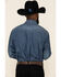 Image #5 - Ariat Men's Retro Stone Washed Denim Long Sleeve Western Shirt, Blue, hi-res