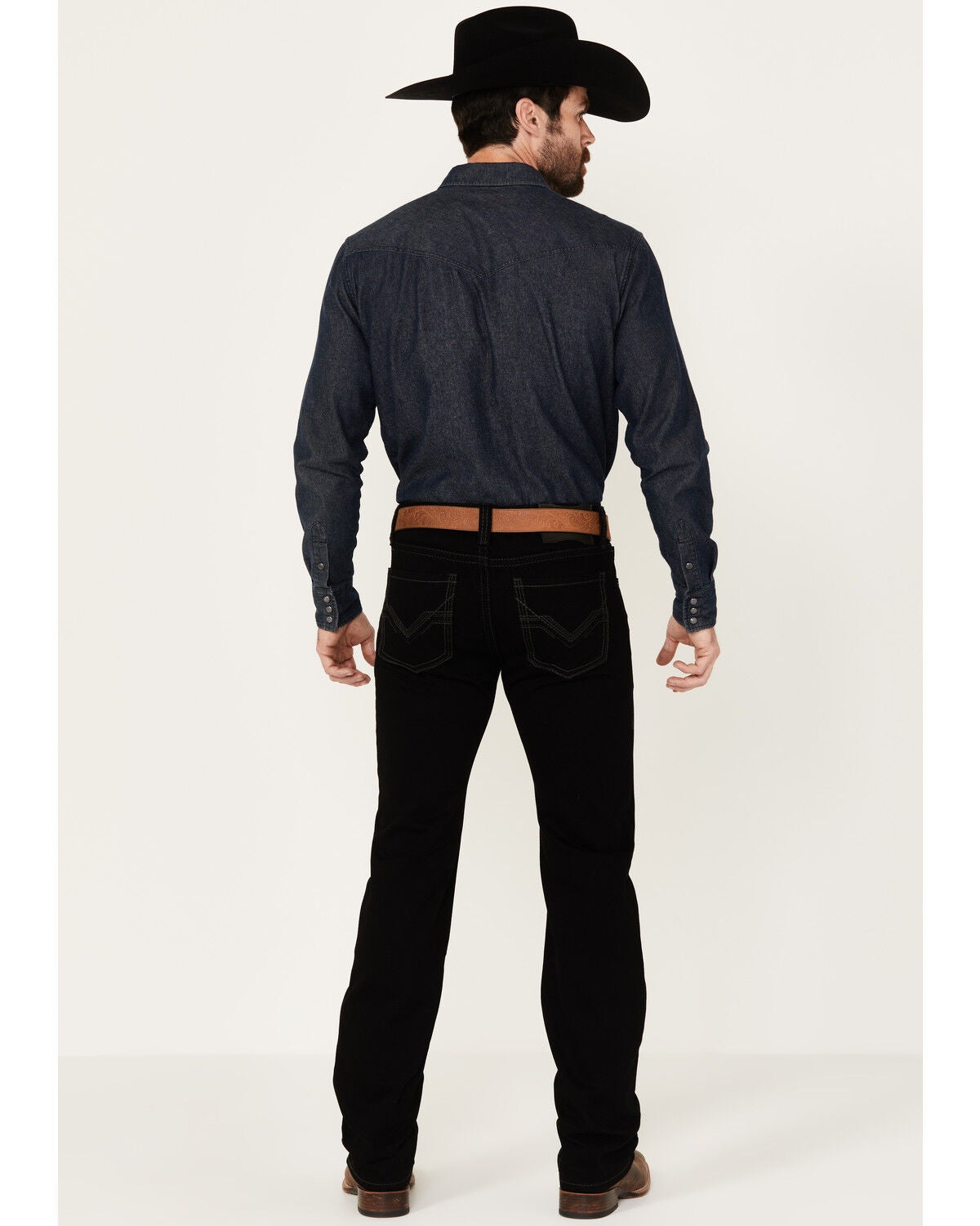 Rock & Roll Denim Men's Revolver Black Slim Straight Reflex Denim Jeans, Black, hi-res
