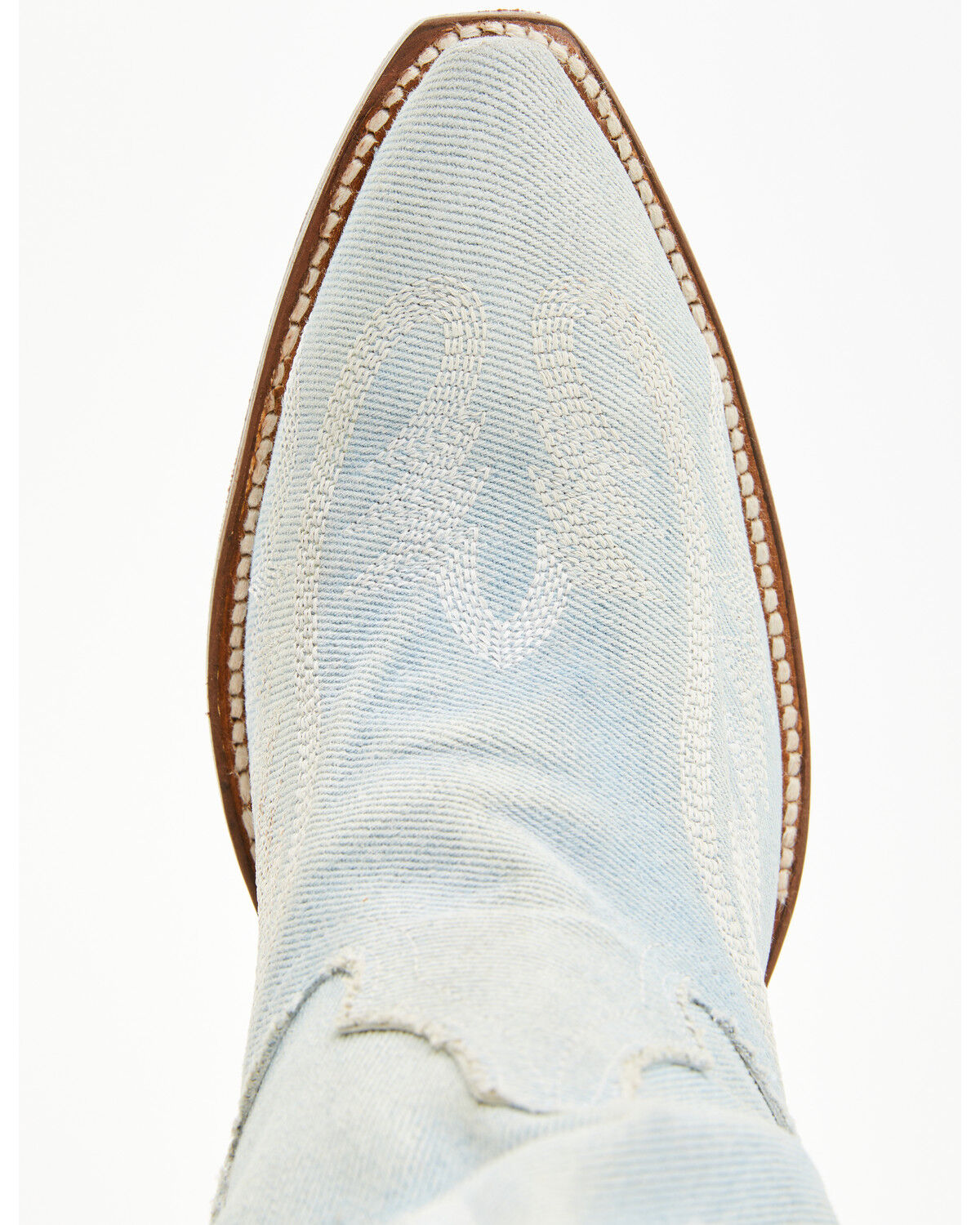 Image #6 - Dan Post Women's Denim Tall Western Boots - Snip Toe, Blue, hi-res