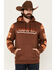 Image #1 - RANK 45® Men's Buckshot Southwestern Print Color Block Hooded Sweatshirt, Coffee, hi-res