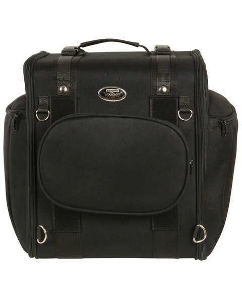Image #5 - Milwaukee Leather Textile Motorcycle Sissy Bar Travel Bag , Black, hi-res