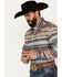 Roper Men's West Made Southwestern Striped Print Long Sleeve Snap Western Shirt, Multi, hi-res