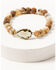 Keep it Gypsy Women's 5-piece Gold & Leopard Beaded Bracelet Set, Leopard, hi-res