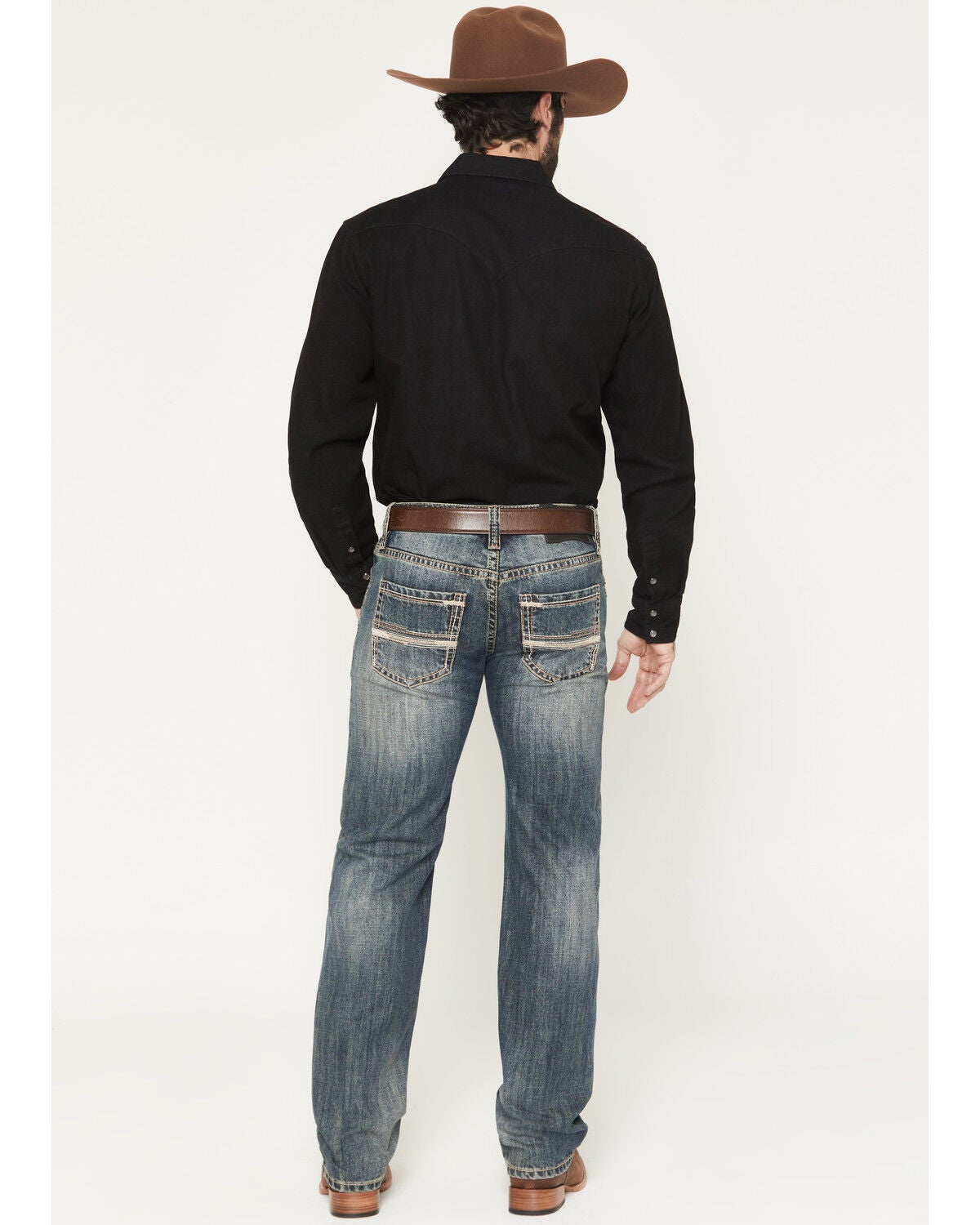 Image #3 - Rock & Roll Denim Men's Medium Wash Pistol Straight Denim Jeans, Medium Wash, hi-res