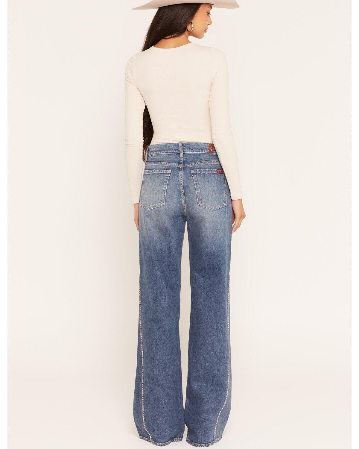Image #3 - 7 For All Mankind Women's Lotta Avenue Medium Wash High Rise 32" Bootcut Stretch Denim Jeans, Medium Wash, hi-res