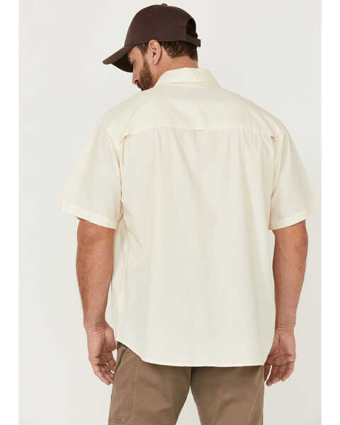 Image #4 - Resistol Men's Solid Short Sleeve Button-Down Western Shirt , Off White, hi-res
