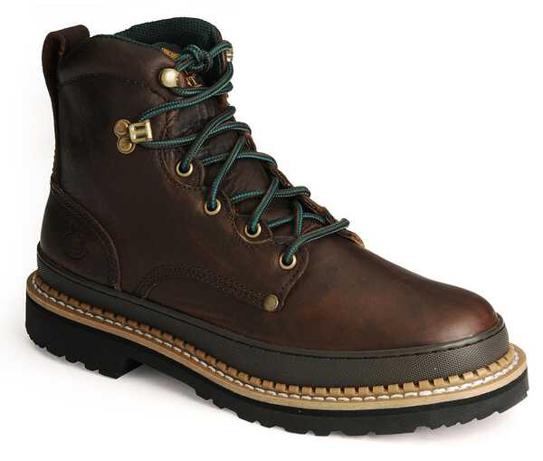 Georgia Boot Men's Georgia Giant 6" Lace-Up Work Boots - Steel Toe, Brown, hi-res