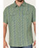 Image #3 - Brothers and Sons Men's Floral Print Short Sleeve Button-Down Western Shirt , Green, hi-res
