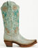 Image #2 - Corral Women's Floral Embroidered Tall Western Boots - Snit Toe, Mint, hi-res