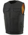 Image #1 - Milwaukee Leather Men's Cool-Tec Leather Concealed Carry Motorcycle Club Style Vest - 7X, Black, hi-res