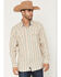 Image #1 - Moonshine Spirit&reg; Men's Archive Dobby Striped Print Long Sleeve Snap Western Shirt, Ivory, hi-res