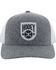 Image #3 - Hooey Men's Bronx Shield Patch Trucker Cap, Grey, hi-res