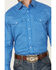 Image #3 - Wrangler 20X Men's Geo Print Long Sleeve Snap Stretch Western Shirt, Blue, hi-res
