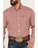 Image #3 - Ariat Men's Kairo Plaid Print Long Sleeve Button-Down Western Shirt, Red, hi-res