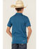 Image #4 - Ariat Boys' Tek Short Sleeve Button-Down Polo Shirt, Blue, hi-res