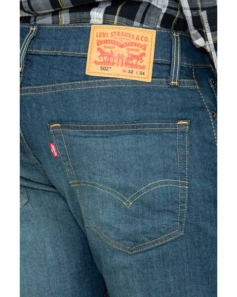 Image #4 - Levi's Men's 502 Rosefinch Regular Stretch Tapered Fit Jeans, Blue, hi-res