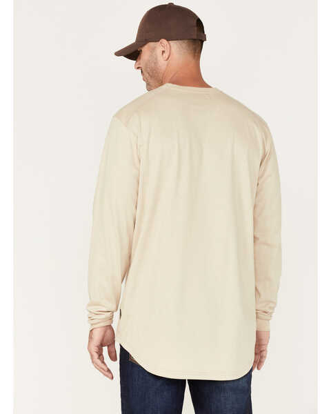 Image #4 - Hawx Men's Long Sleeve Pocket Work Shirt - Big & Tall, Natural, hi-res