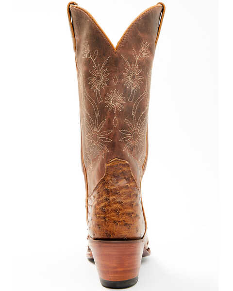 Image #5 - Shyanne Women's Daisie Exotic Full Quill Ostrich Western Boots - Snip Toe, Tan, hi-res
