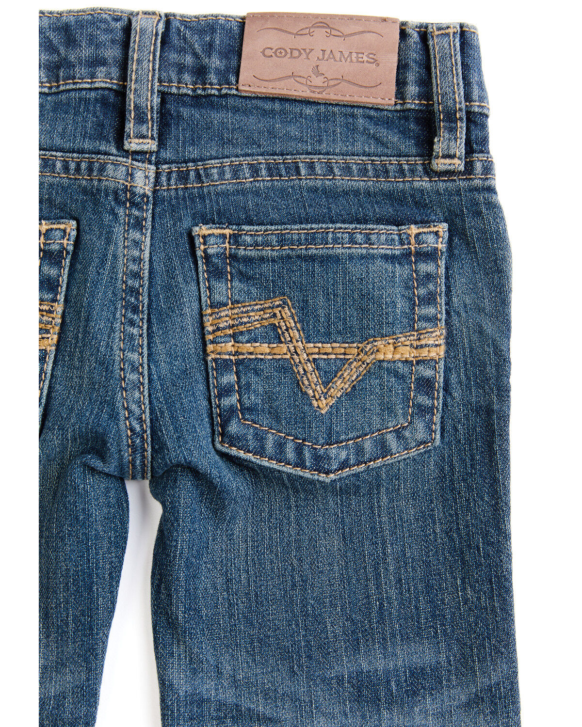 Image #4 - Cody James Toddler Boys' Saguaro Dark Wash Mid Rise Stretch Slim Bootcut Jeans, Blue, hi-res