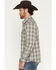 Image #2 - Moonshine Spirit&reg; Men's Sand Collar Plaid Print Long Sleeve Snap Western Shirt, Tan, hi-res
