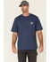 Carhartt Men's Loose Fit Heavyweight Logo Pocket Work T-Shirt, Dark Blue, hi-res