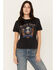 Image #2 - Rock & Roll Denim Women's Short Sleeve Dale Brisby Graphic Tee, Black, hi-res