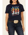 Grace & Truth Women's Joy Graphic Short Sleeve Tee , Navy, hi-res