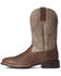 Ariat Men's Barrel Rawly Ultra Western Performance Boots - Broad Square Toe , Brown, hi-res