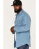 Image #2 - Wrangler Retro Premium Men's Solid Button Down Western Shirt , Turquoise, hi-res