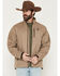 Image #1 - Cinch Men's Bonded Softshell Jacket - Big, Stone, hi-res