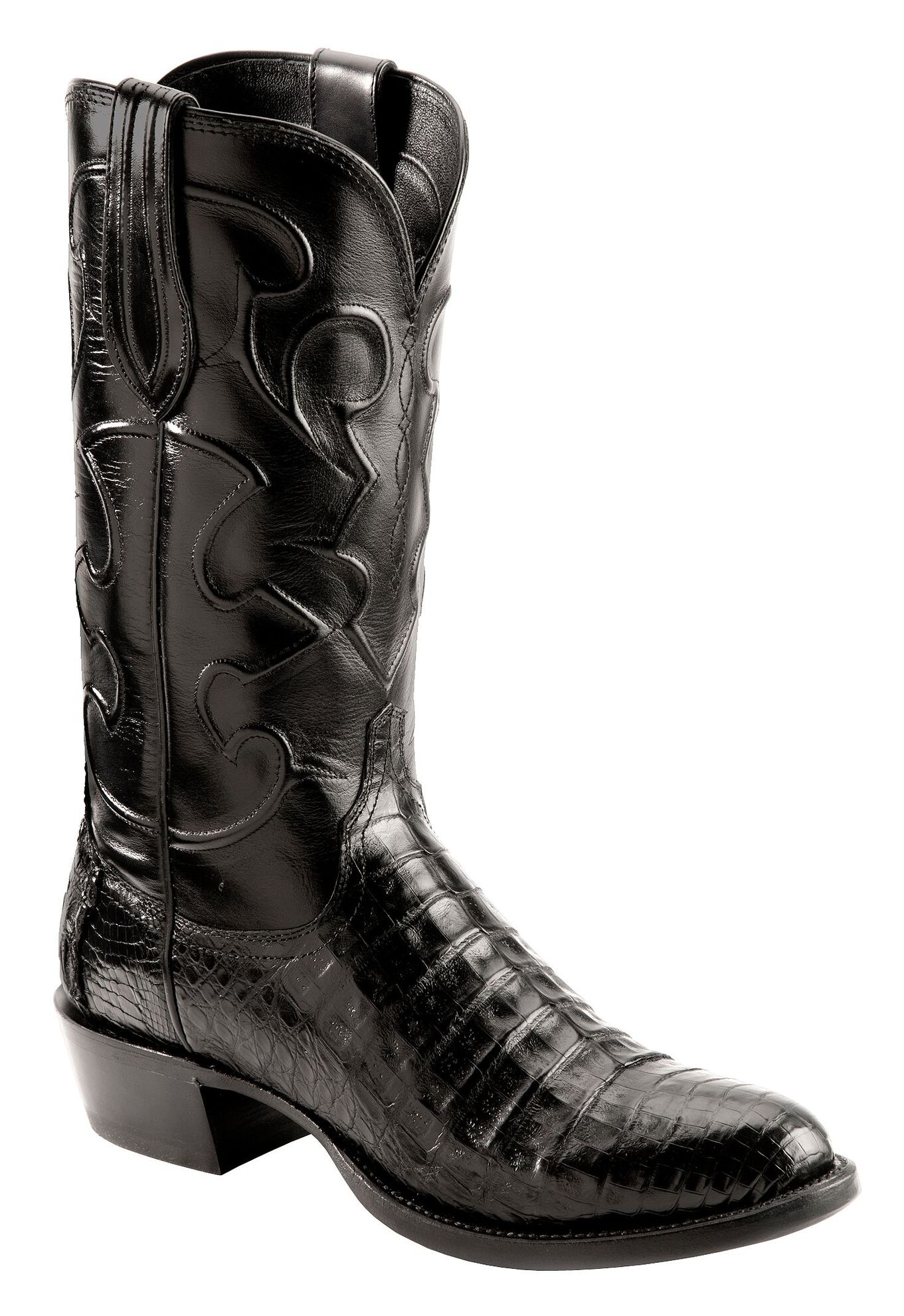 Lucchese Handmade 1883 Exotic Crocodile Belly Cowboy Boots Round Toe Sheplers
