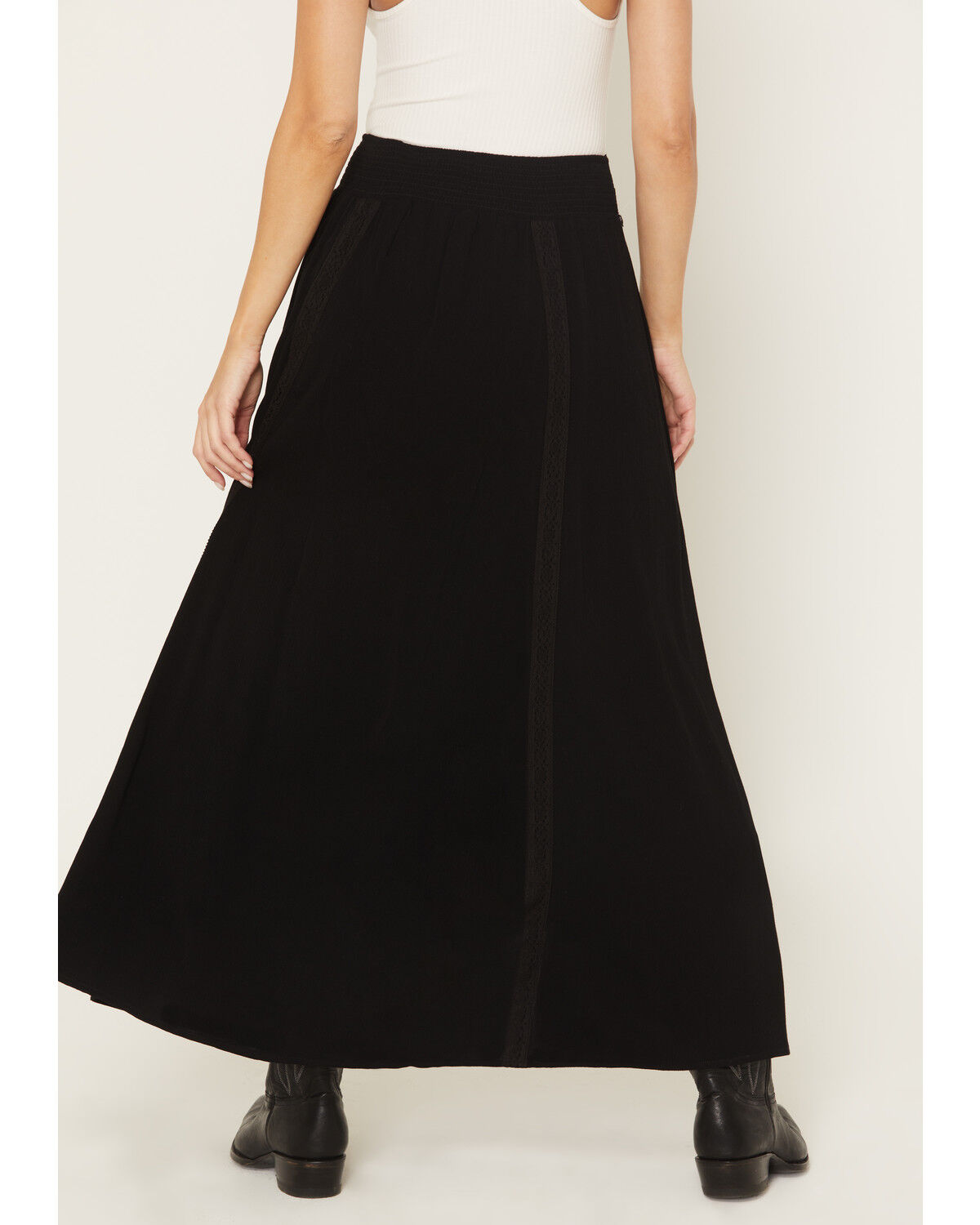Image #4 - Shyanne Women's Lace Inset Maxi Skirt, Black, hi-res