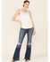 Shyanne Women's Ivory Faux Suede V-Neck Cami , Ivory, hi-res