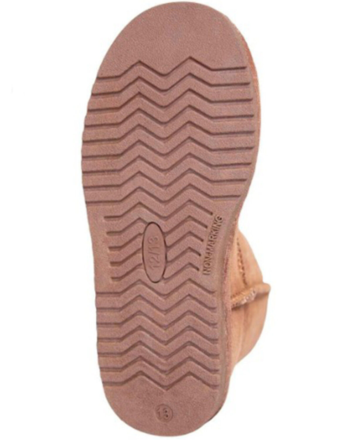 Image #6 - Cloud Nine Girls' Sheepskin Pom Pom Boots - Round Toe, Chestnut, hi-res