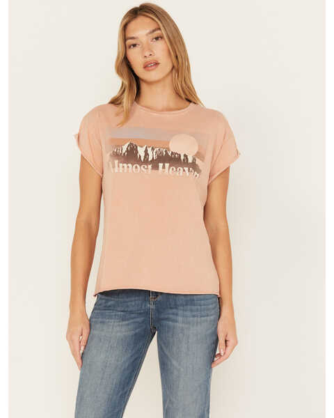 Image #1 - Cleo + Wolf Women's Almost Heaven Graphic Tee, Taupe, hi-res