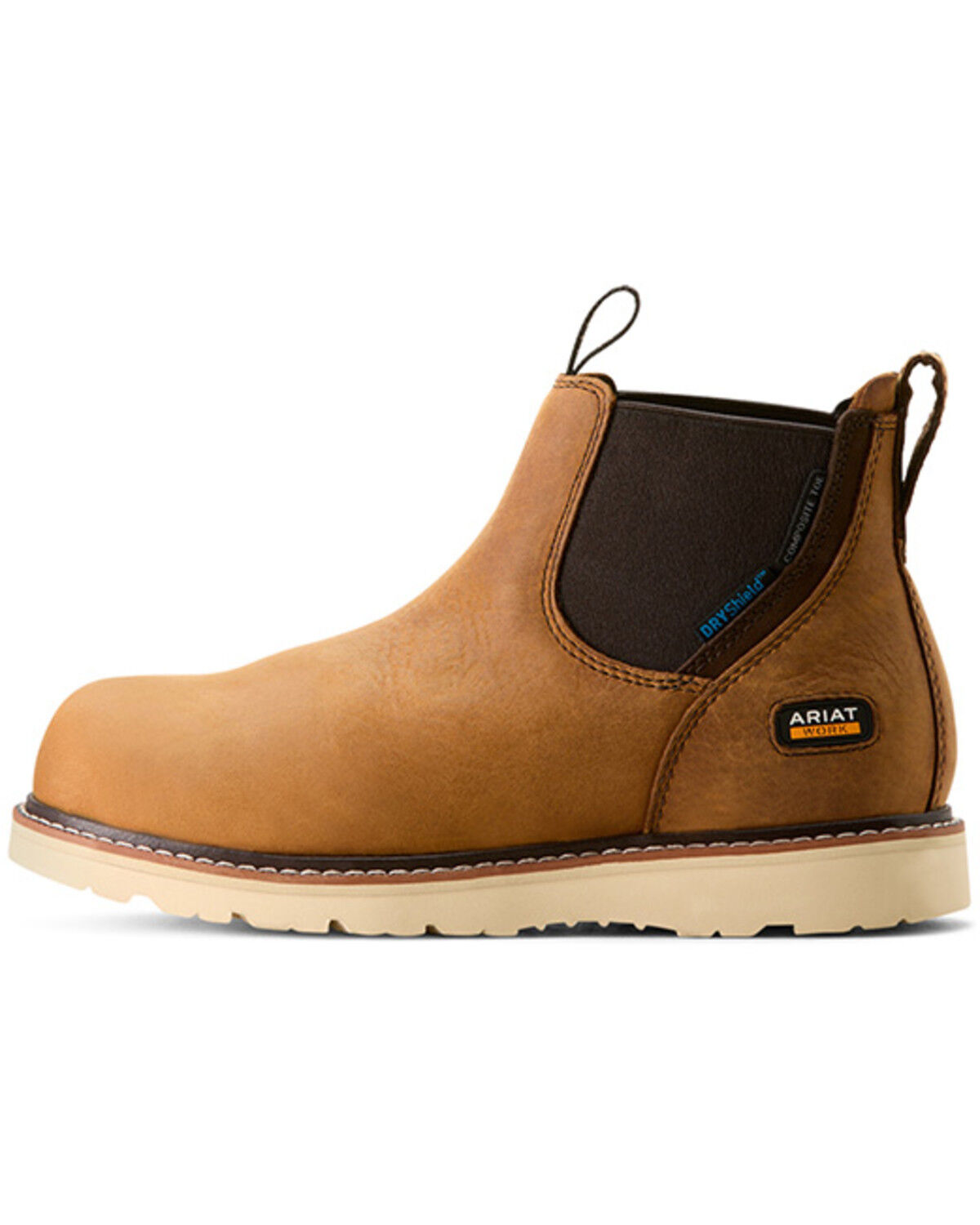 Image #2 - Ariat Women's Rebar Wedge Chelsea Waterproof Work Boots - Composite Toe, Brown, hi-res