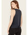 Rock & Roll Denim Women's Shoot for the Stars Sleeveless Tank , Navy, hi-res