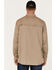 Image #4 - Hawx Men's FR Vented Solid Long Sleeve Button Down Work Shirt - Big , Taupe, hi-res