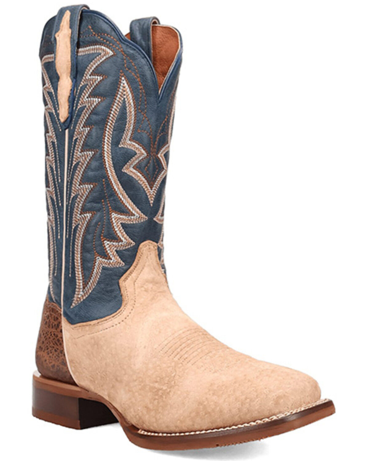 Image #1 - Dan Post Men's Tuco Tall Western Boots - Broad Square Toe, Blue, hi-res
