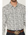 Image #3 - Gibson Trading Co Men's Bone Ridge Paisley Print Long Sleeve Snap Western Shirt, Ivory, hi-res