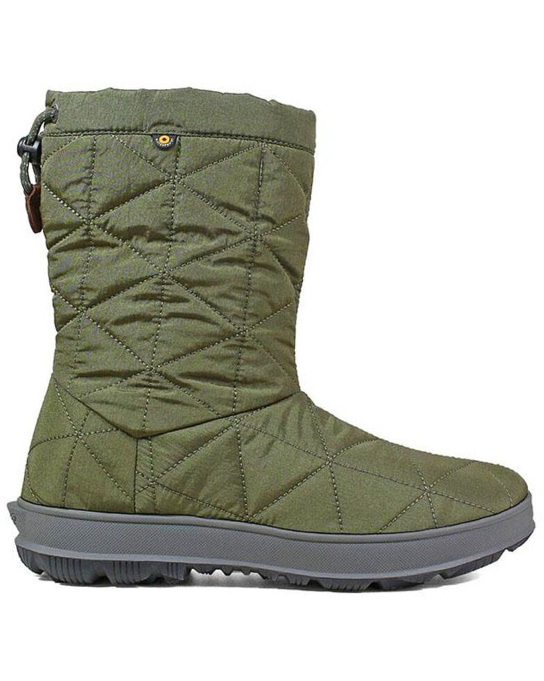 Bogs Women S Green Snowday Waterproof Winter Boots Round Toe