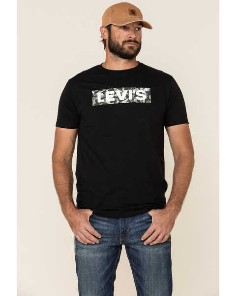 Image #1 - Levi's Men's Seal Batwing Logo Graphic Short Sleeve T-Shirt , Black, hi-res